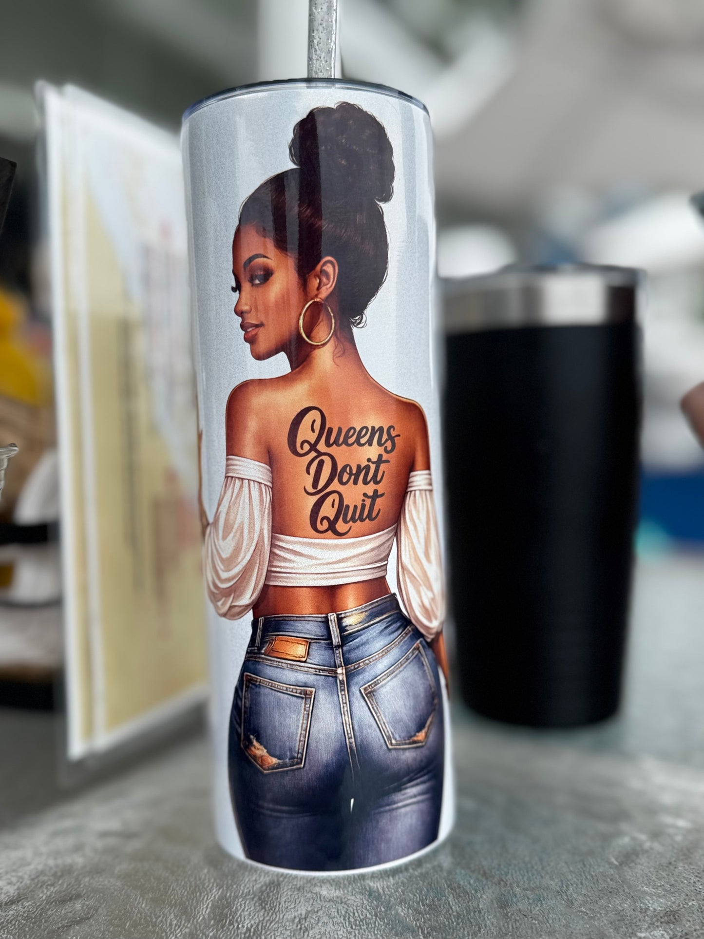 Queens Don't Quit Affirmation Tumbler I 20oz