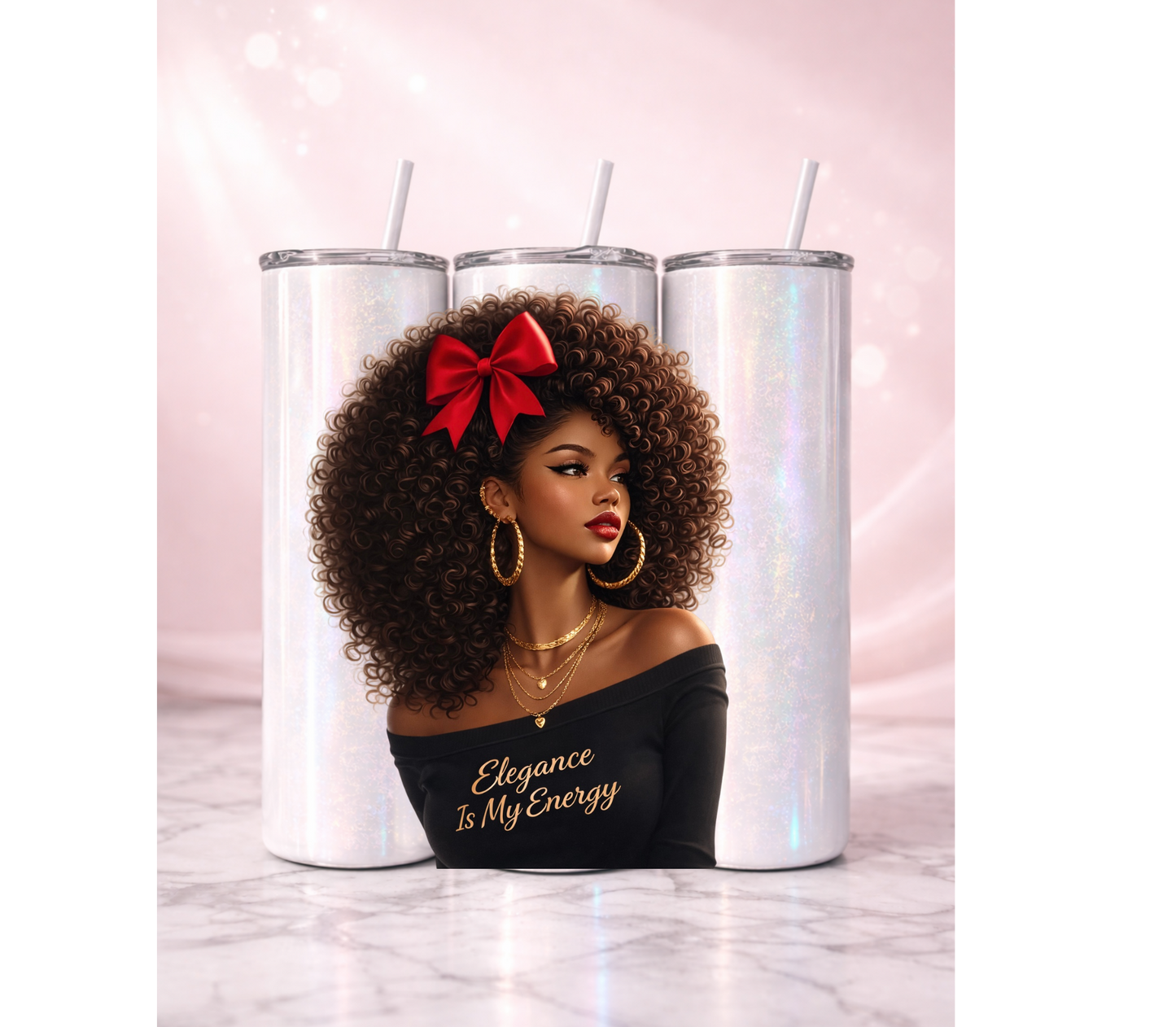 Elegance Is My Energy Affirmation Tumbler I 20oz