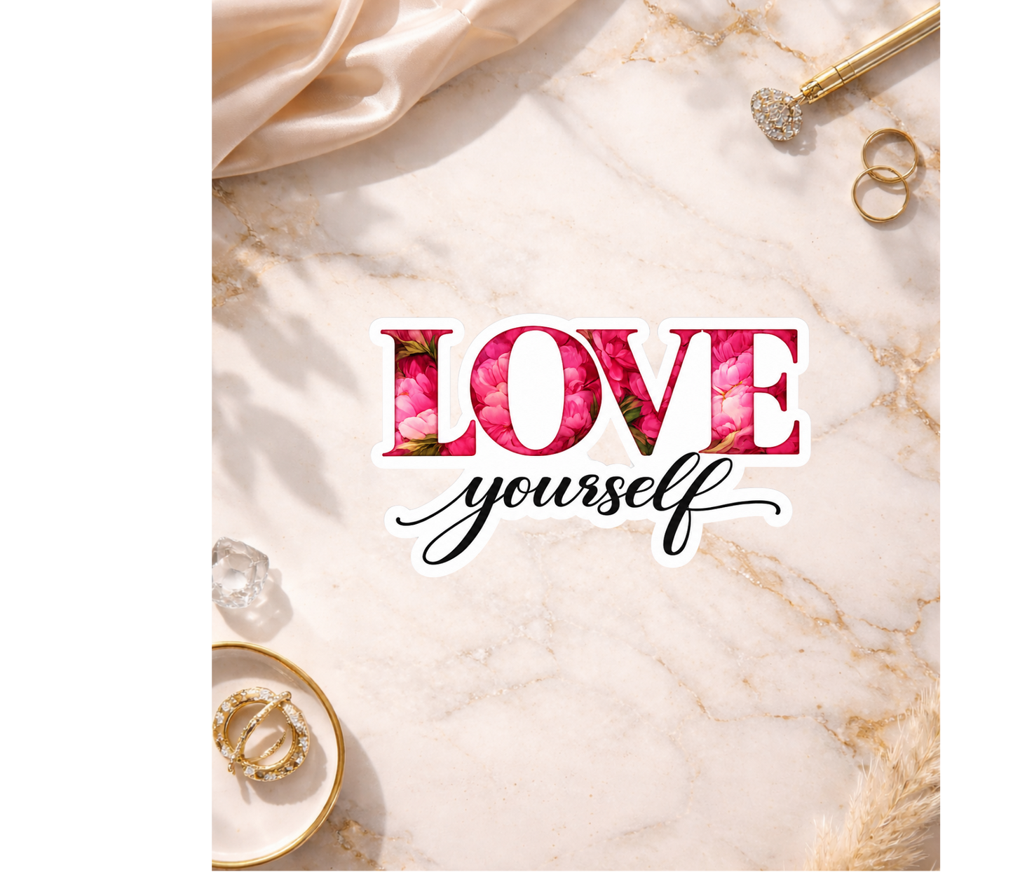 Love Yourself Holographic Sticker
