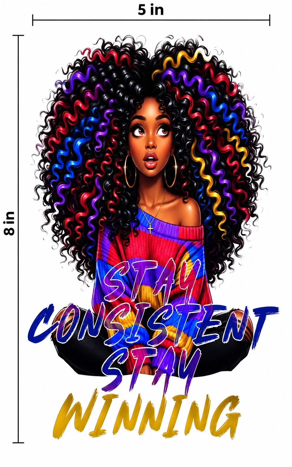 Inspirational Black Woman Affirmation UV DTF A5 Journal Decal Bundle I 6 Designs