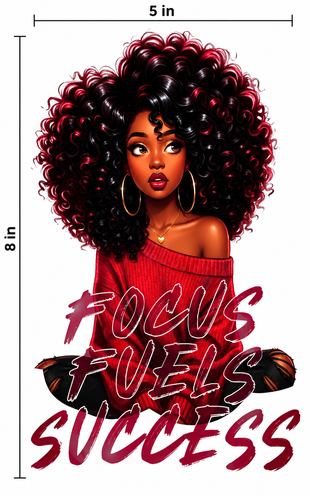 Inspirational Black Woman Affirmation UV DTF A5 Journal Decal Bundle I 6 Designs