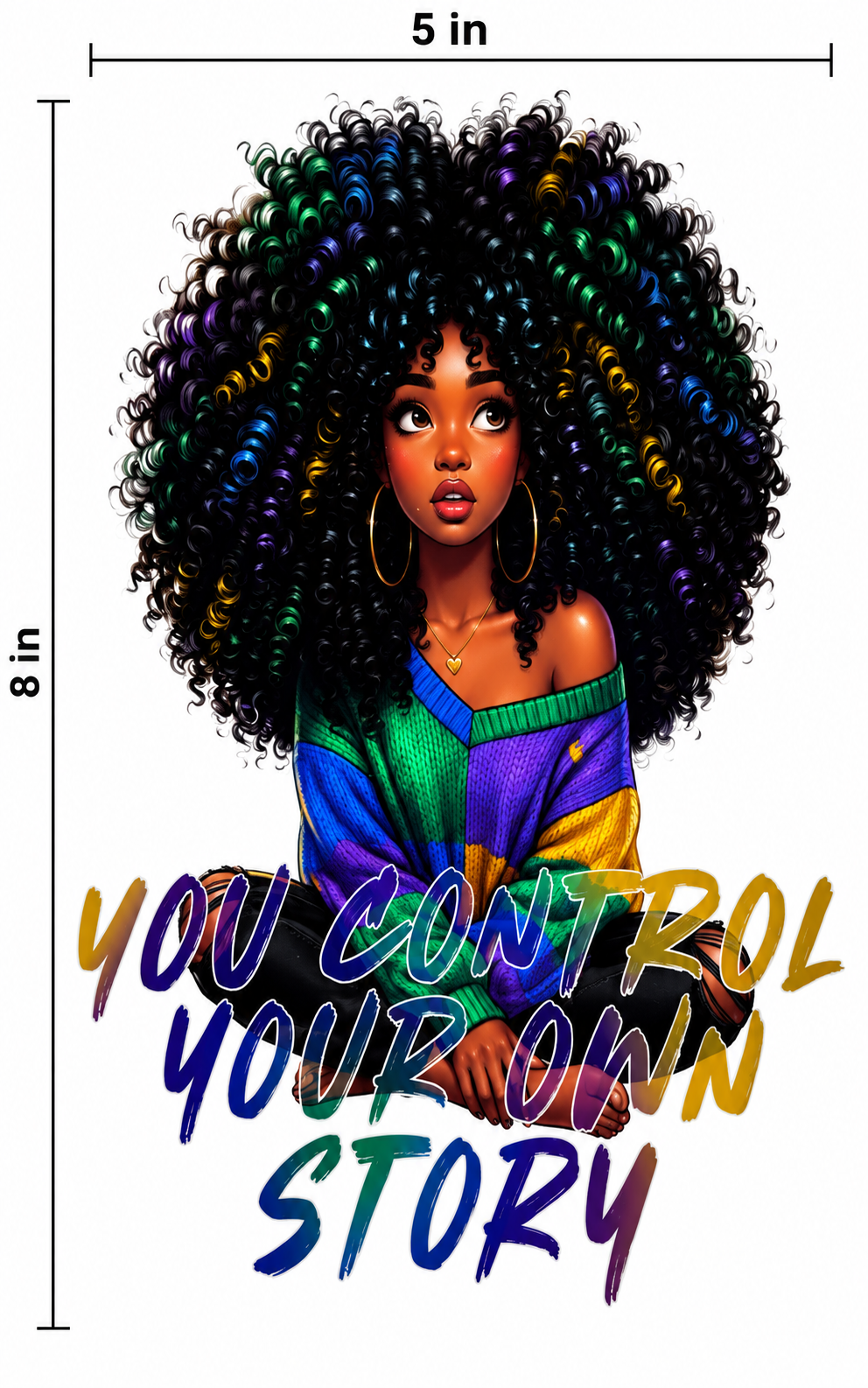 Inspirational Black Woman Affirmation UV DTF A5 Journal Decal Bundle I 6 Designs