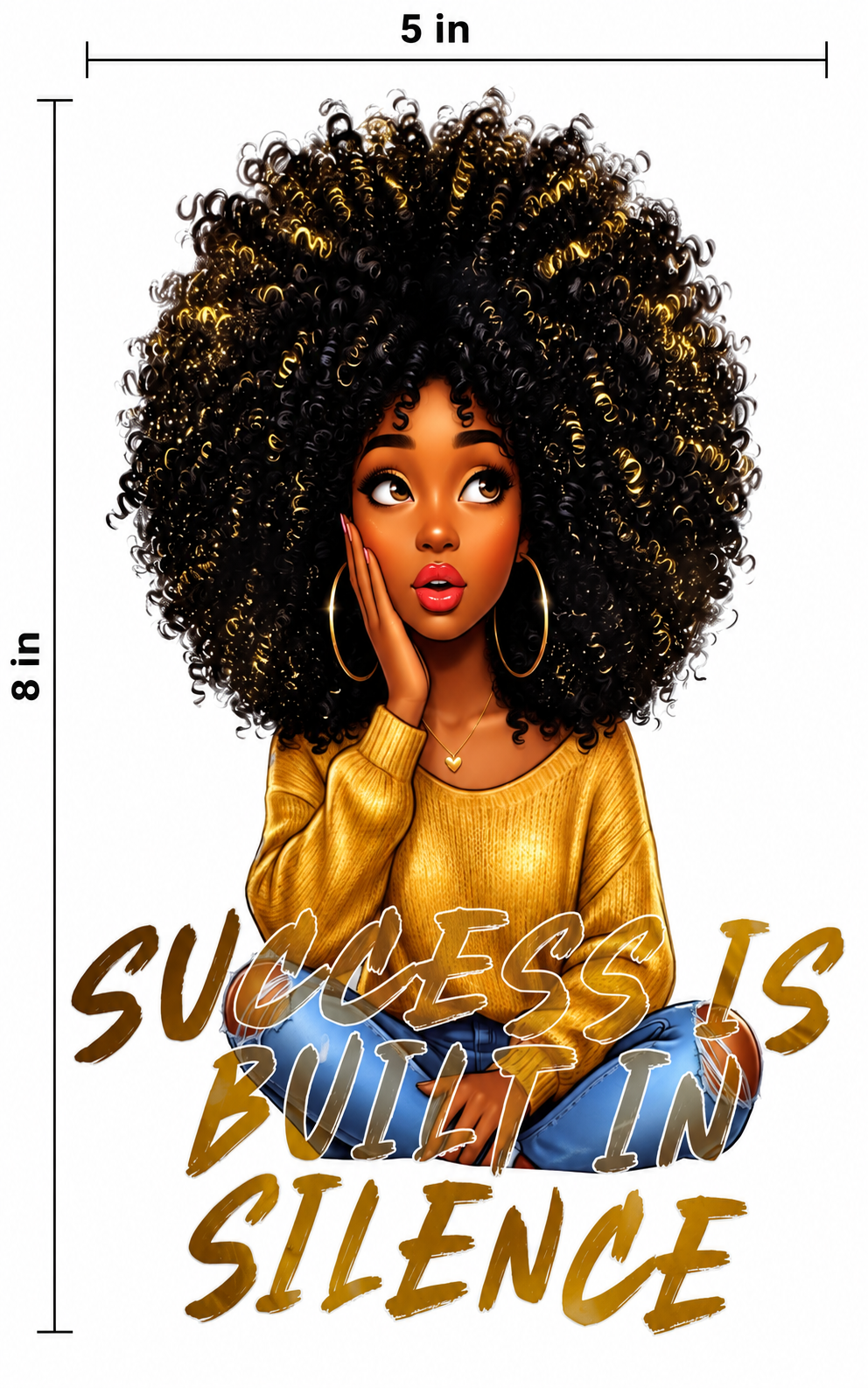 Inspirational Black Woman Affirmation UV DTF A5 Journal Decal Bundle I 6 Designs