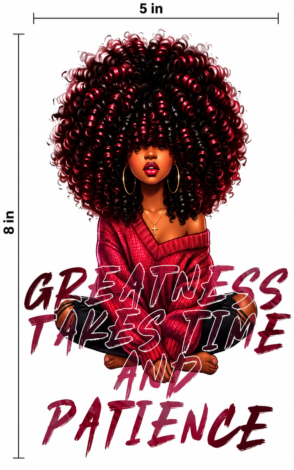 Inspirational Black Woman Affirmation UV DTF A5 Journal Decal Bundle I 6 Designs