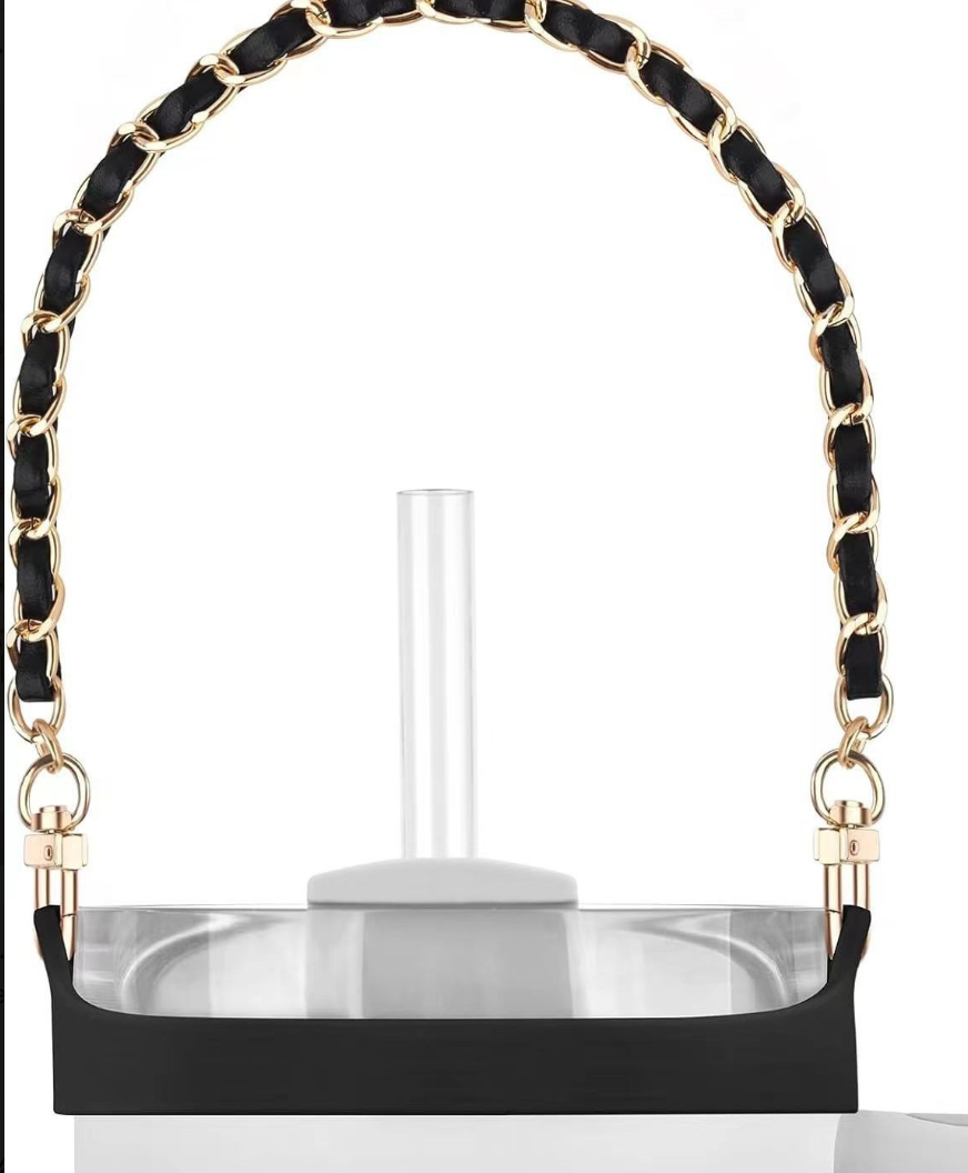 Tumbler Carry Strap with Chain Handle | Fits Bottle Carrier for 8oz–40oz Tumblers