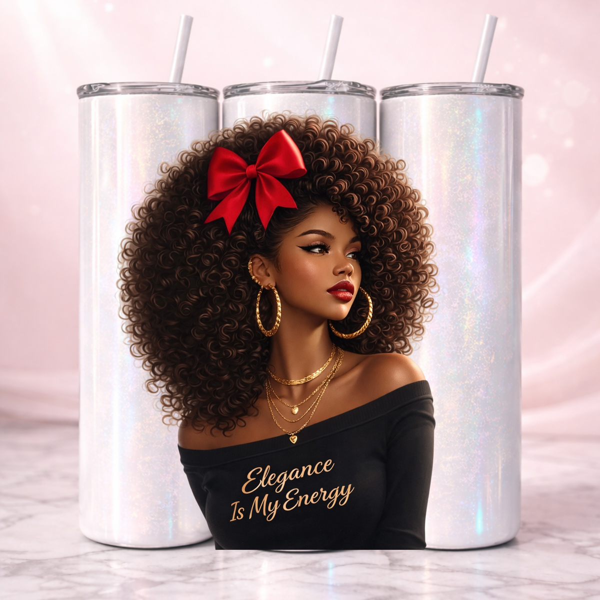 Elegance Is My Energy Affirmation Tumbler I 20oz
