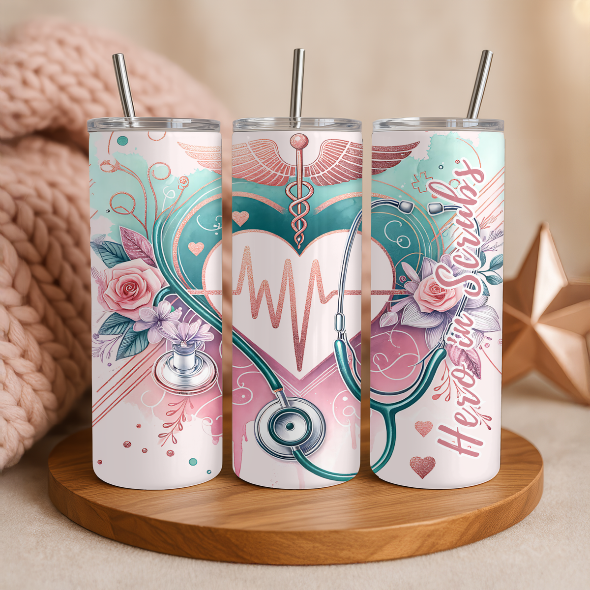 Heartbeat of Healthcare Holographic Tumbler I 20oz