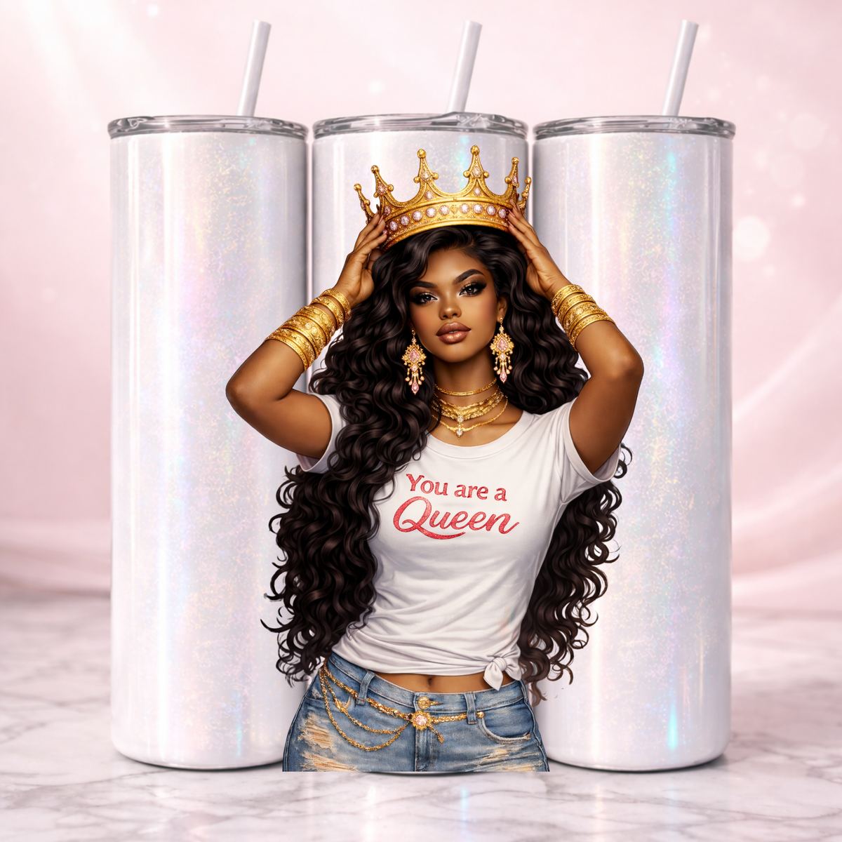 Queen Energy Affirmation Tumbler I 20oz