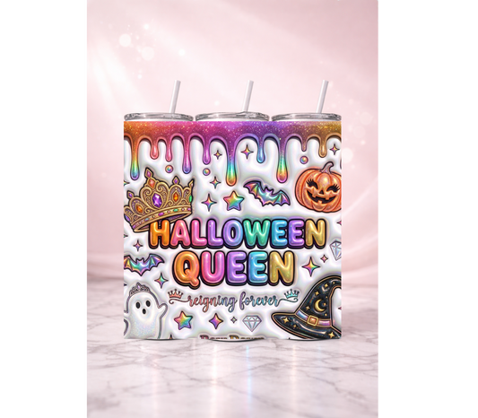 Halloween Queen Holographic Tumbler I 20oz