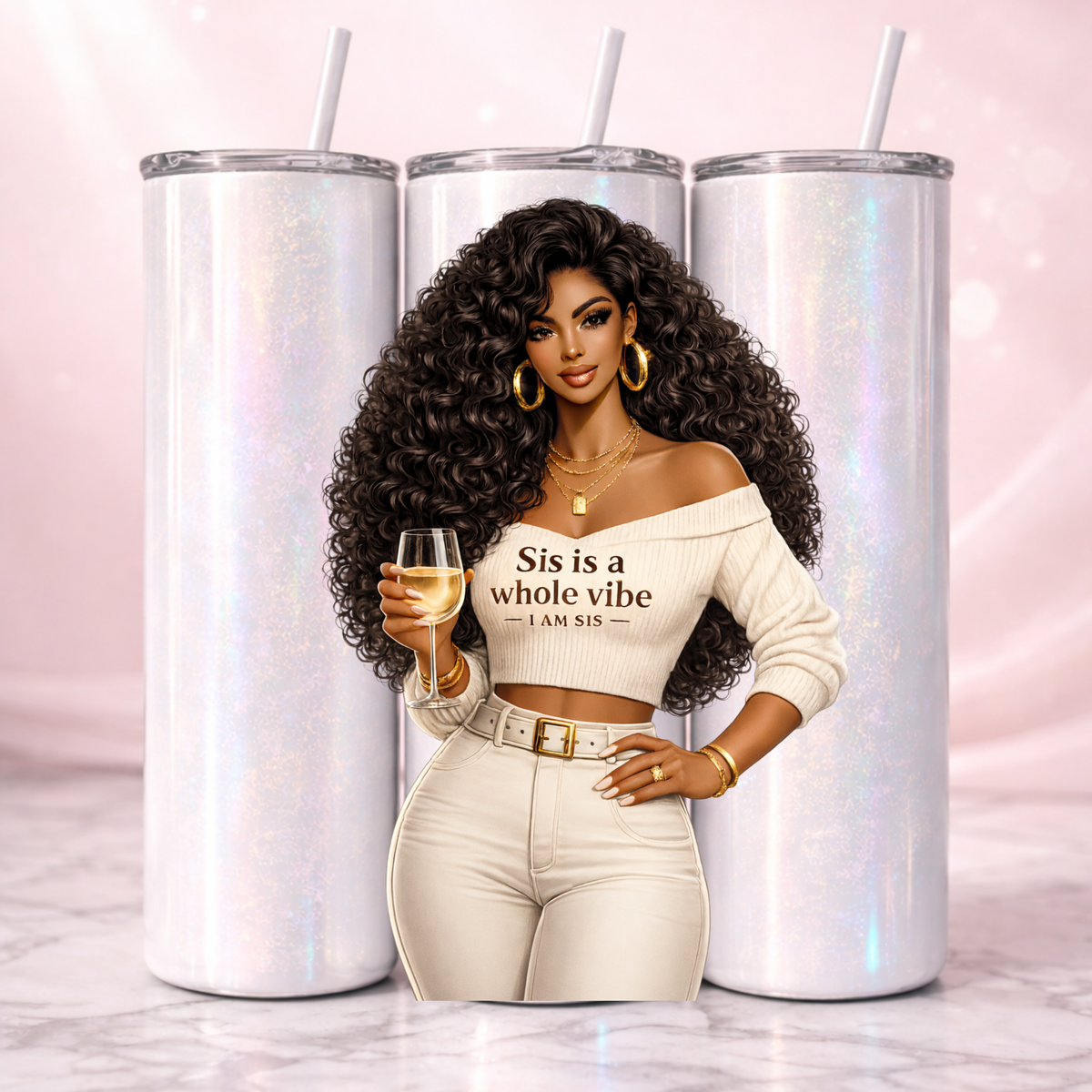 Sis Is A Whole Vibe Affirmation Tumbler I 20oz
