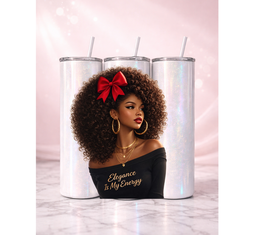 Elegance Is My Energy Affirmation Tumbler I 20oz